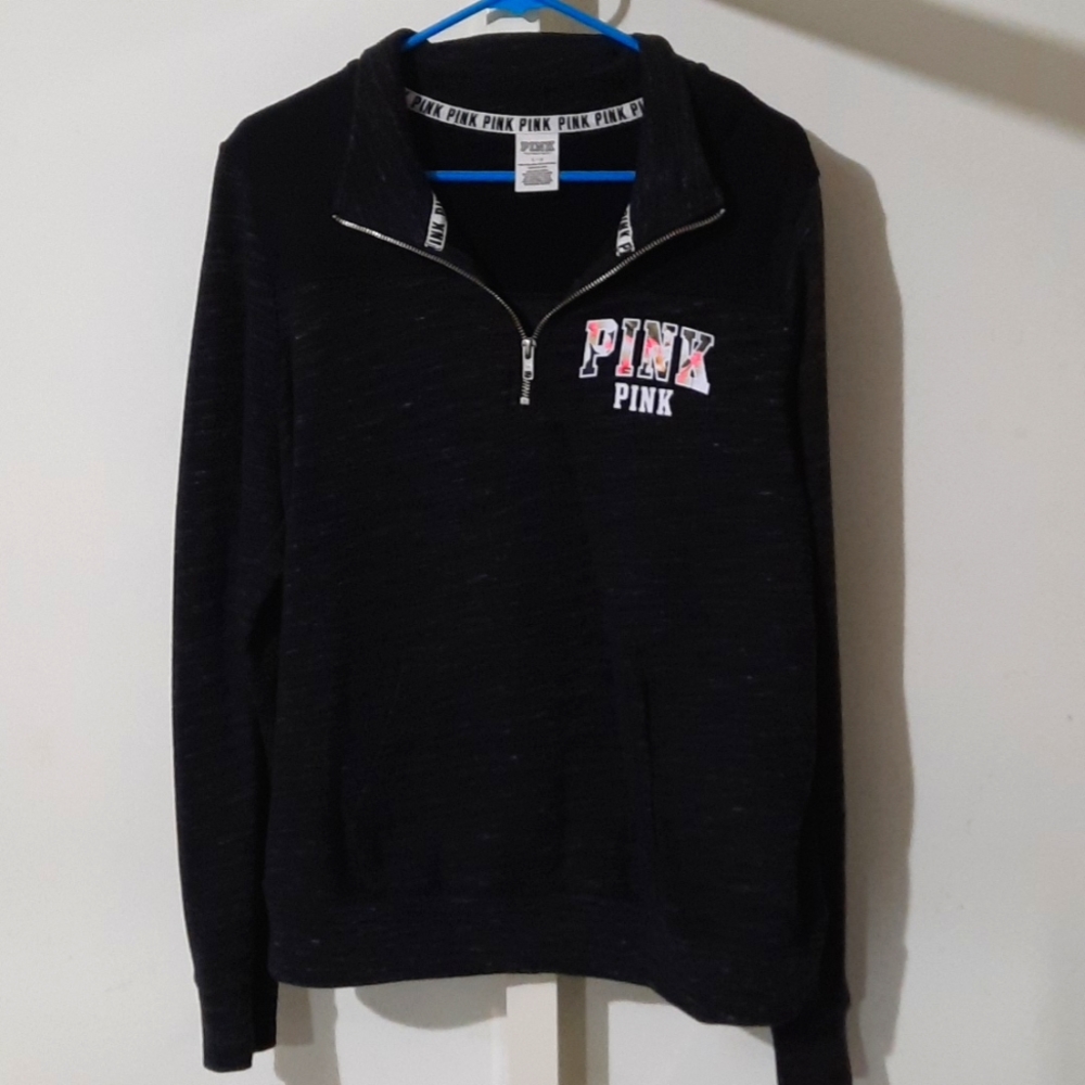 vs Pink sweater size Large black and gray in color